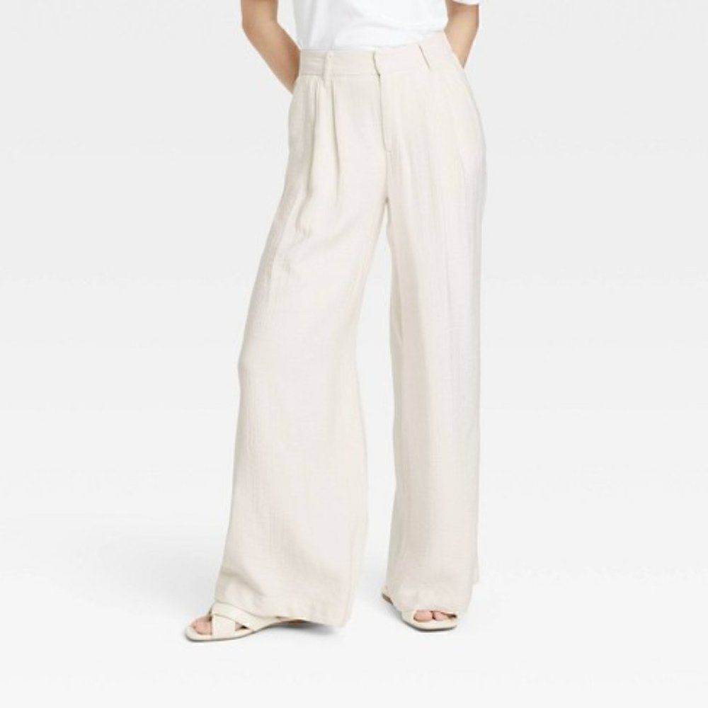 A New Day High-Rise Wide Leg Pants 8 Cream